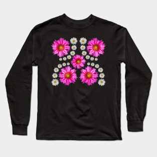 Gazania Daisy Flower Pattern Gazania Daisies Blossom Long Sleeve T-Shirt